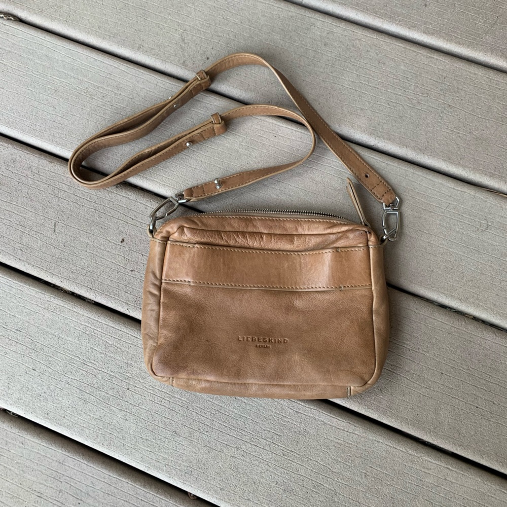 Liebeskind Leather Crossbody Bag Tan